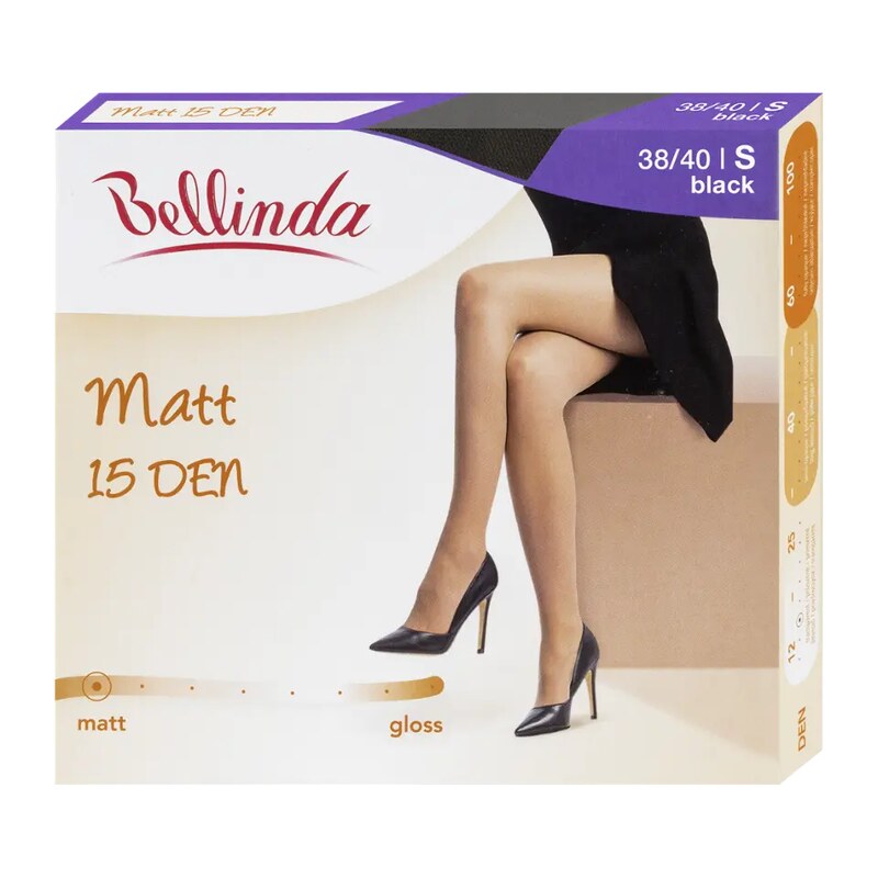 Bellinda Punčochové kalhoty Matt černé 15 DEN vel. S 38/40