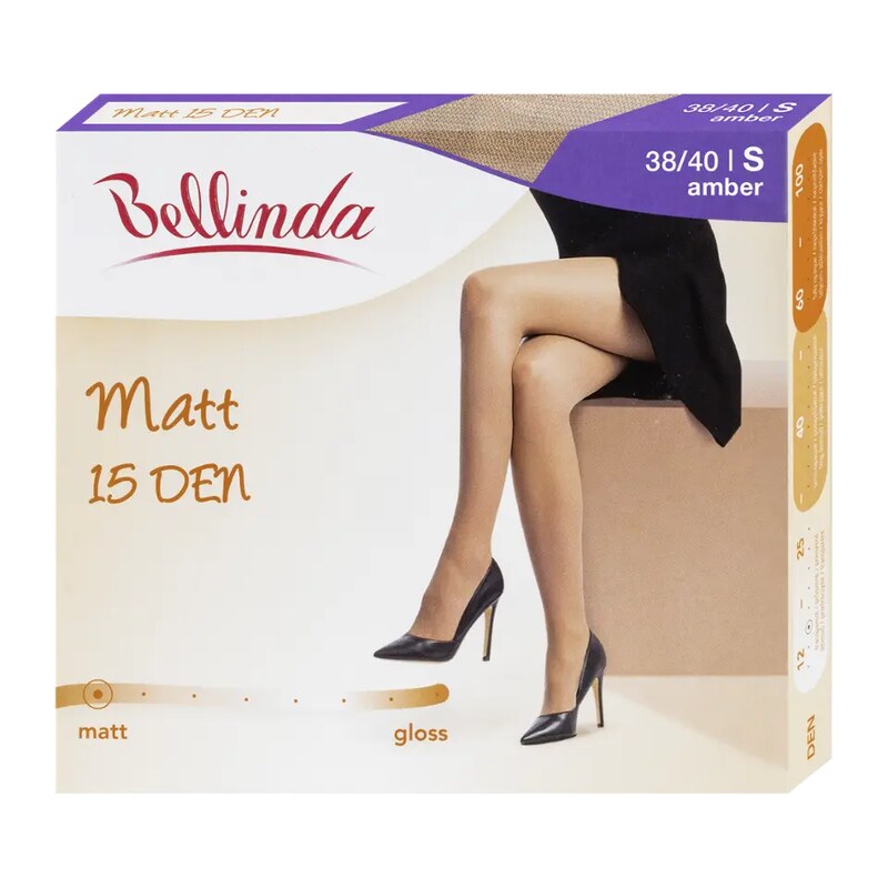 Bellinda Punčochové kalhoty Matt amber 15 DEN vel. S 38/40