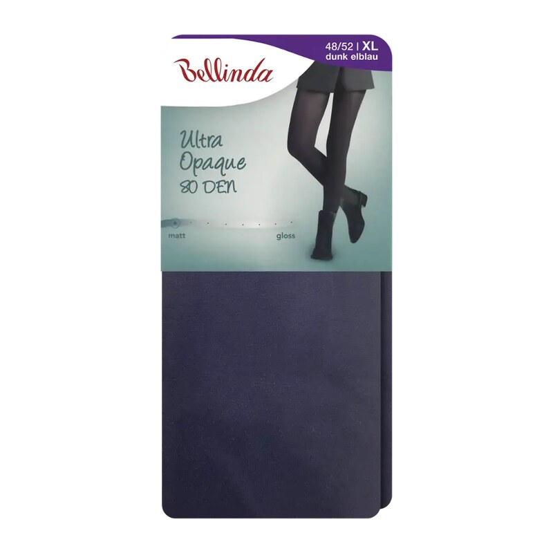 Bellinda Punčochové kalhoty Ultra Opaque modrá 80 DEN vel. XL 48