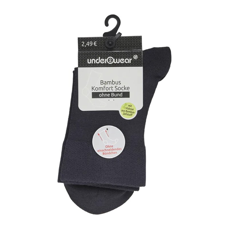 under2wear Ponožky bez lemu tmavě modré 39/42