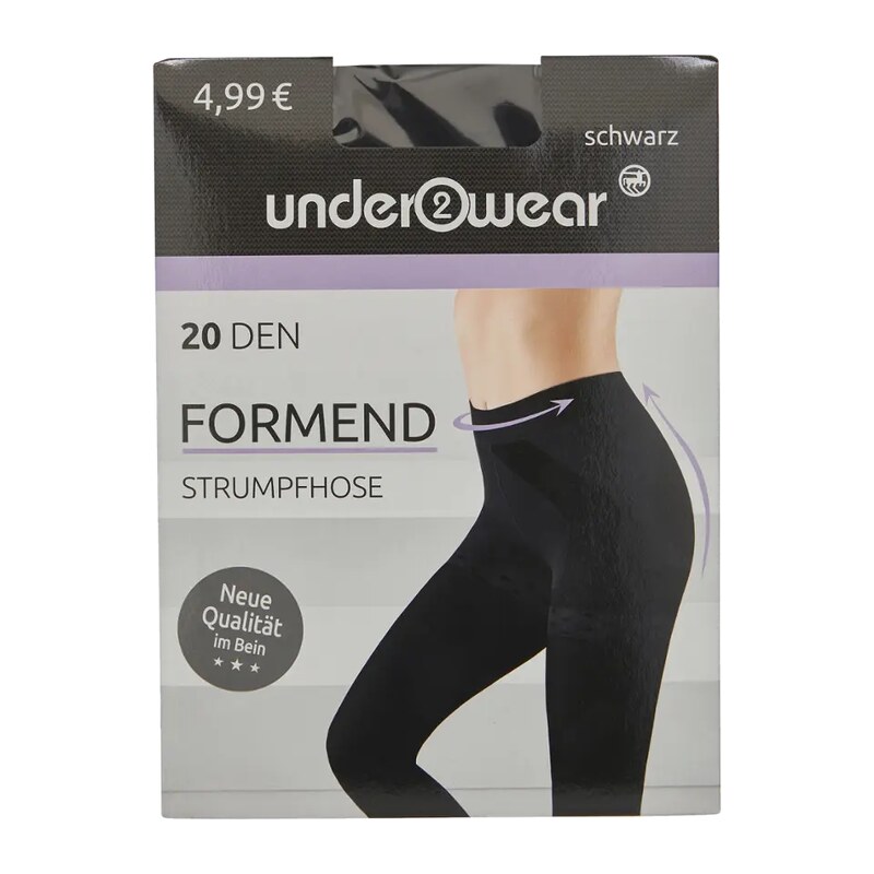 under2wear Punčochové kalhoty formovací černé 20 DEN S