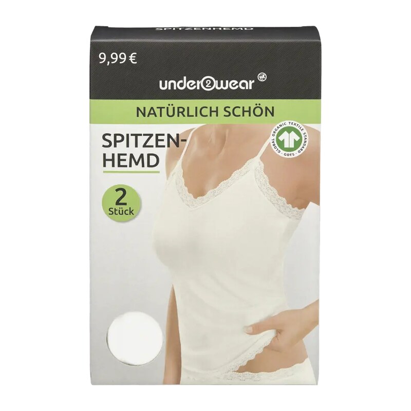 under2wear Dámská košilka bílá 2 ks