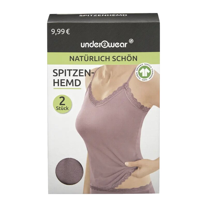 under2wear Dámská košilka lila 2 ks