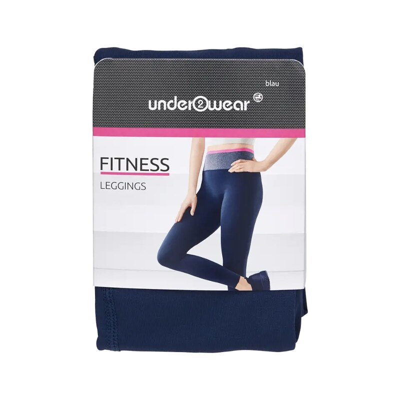 under2wear Fitness legíny modrá/růžová