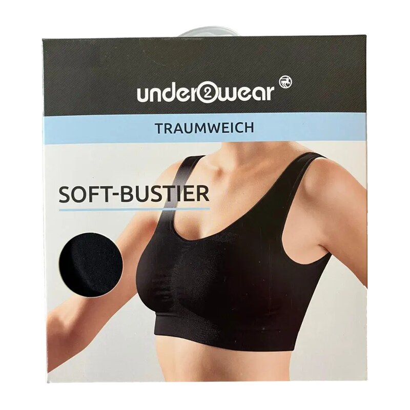 under2wear Podprsenka Soft černá L