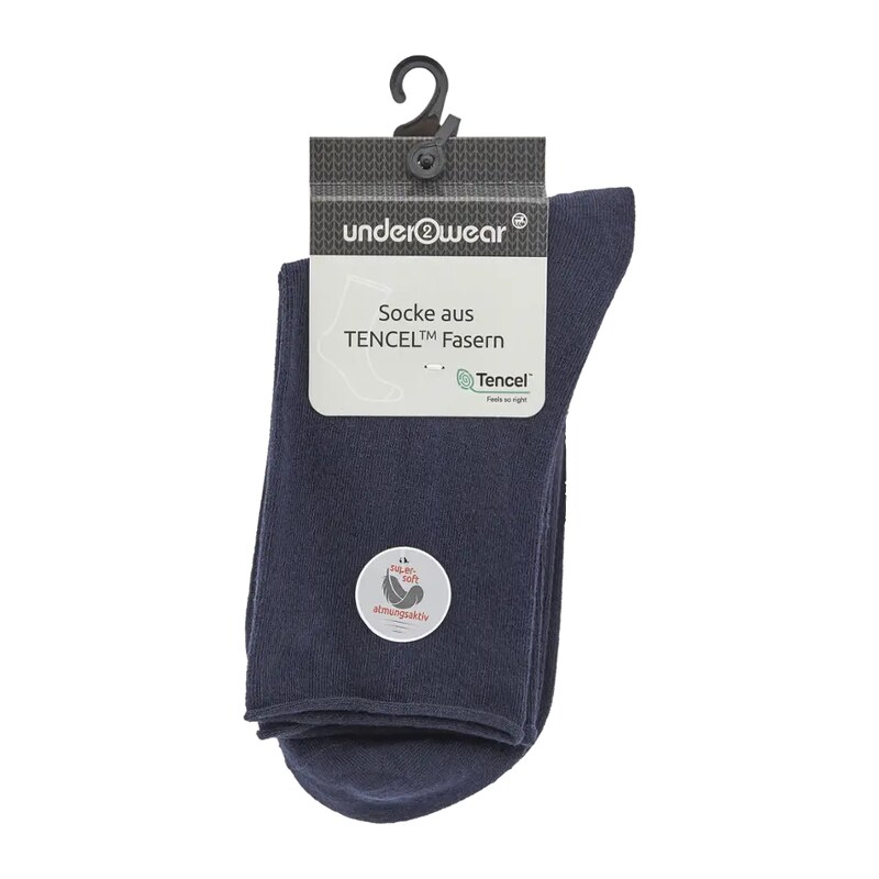under2wear Ponožky s rolovacím lemem navy 39/42