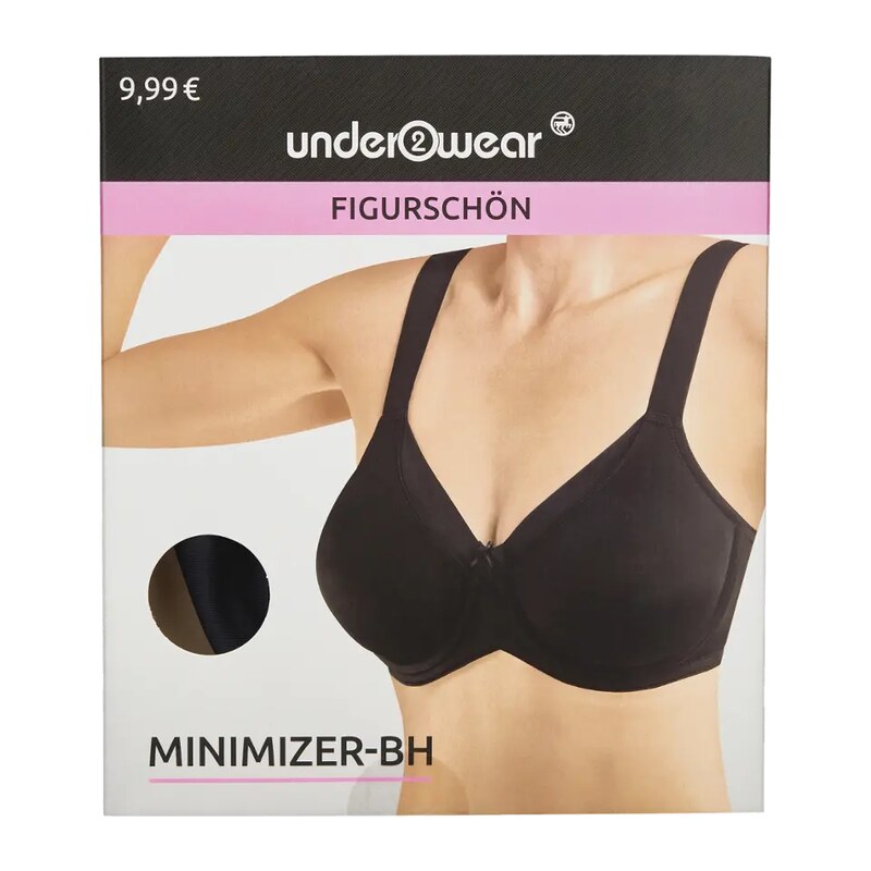 under2wear Zmenšující podprsenka černá 90E