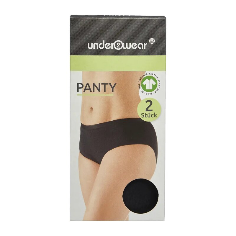 under2wear Dámské kalhotky Panty černé 2 ks