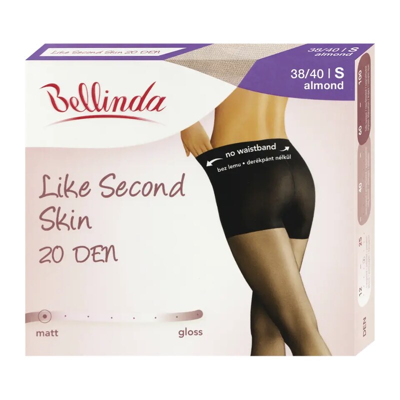 Bellinda Punčochové kalhoty Like Second Skin almond 20 DEN