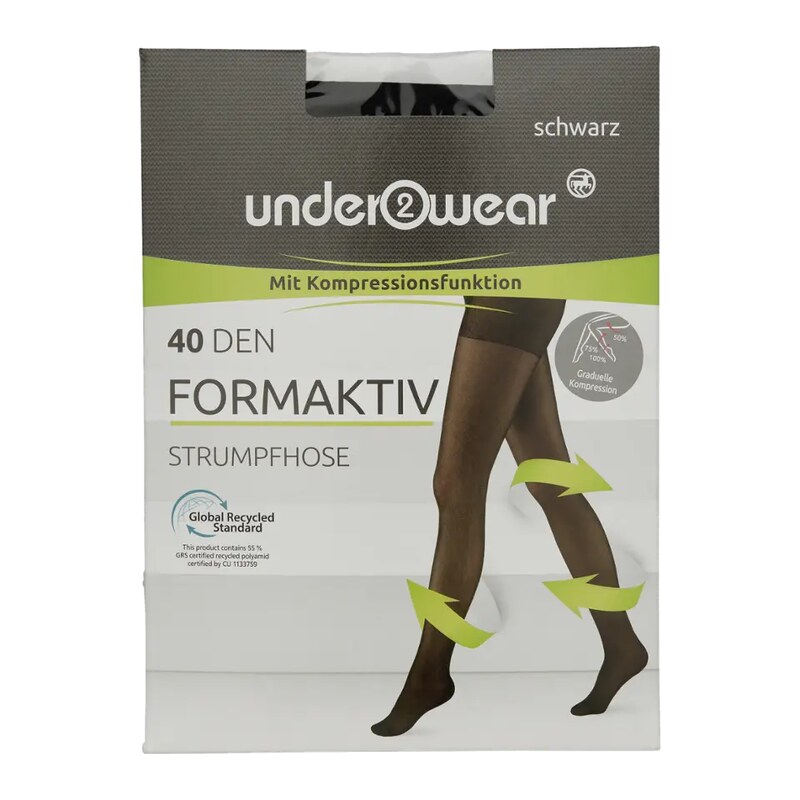 under2wear Punčochové kalhoty černé 40 DEN M