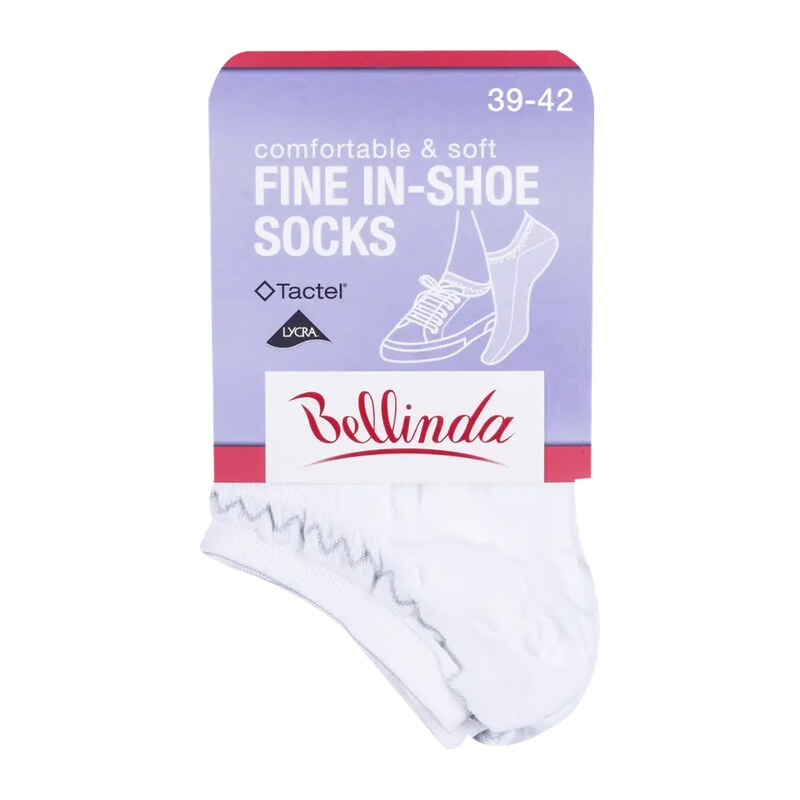 Bellinda Dámské ponožky Fine in-shoe bílé 39/42