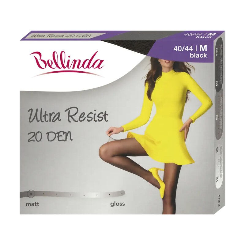Bellinda Punčochové kalhoty Ultra Resist černé 20 DEN M