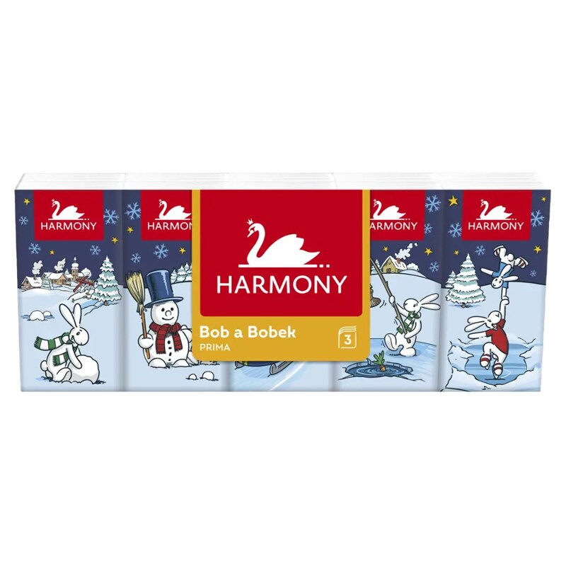 Harmony Papírové kapesníky 3vrstvé 10 ks