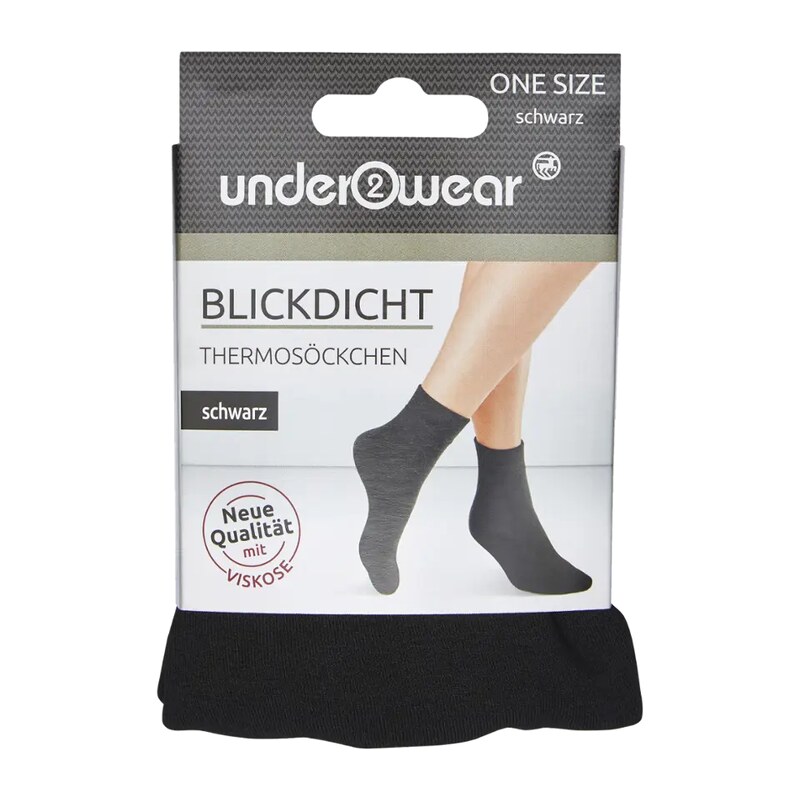 under2wear Termo ponožky černé