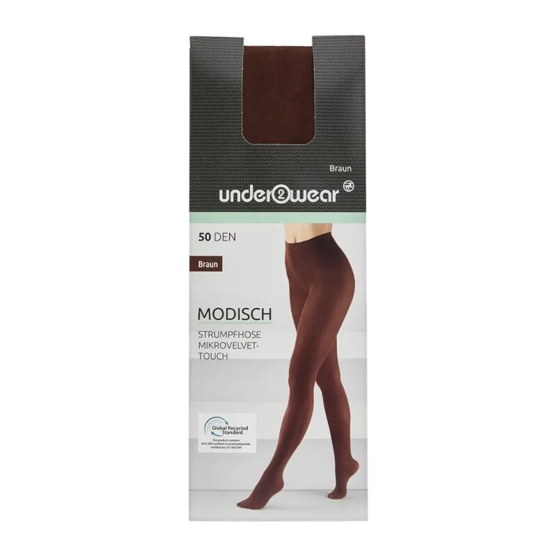 under2wear Punčochové kalhoty Micro hnědé 50 DEN S