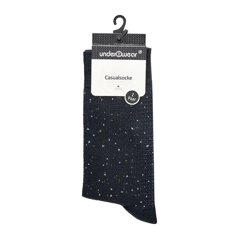 under2wear Ponožky Casual 2pack černé/puntíky 43/46 2 ks