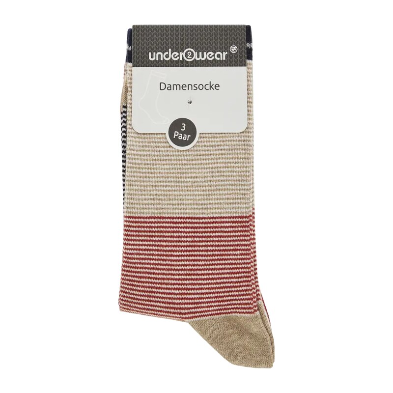 under2wear Ponožky 3pack proužky 39/42 3 ks