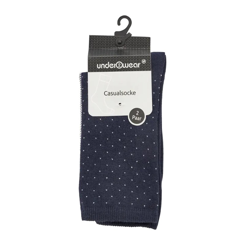under2wear Dámské ponožky pro volný čas, puntíky/proužky 2PACK