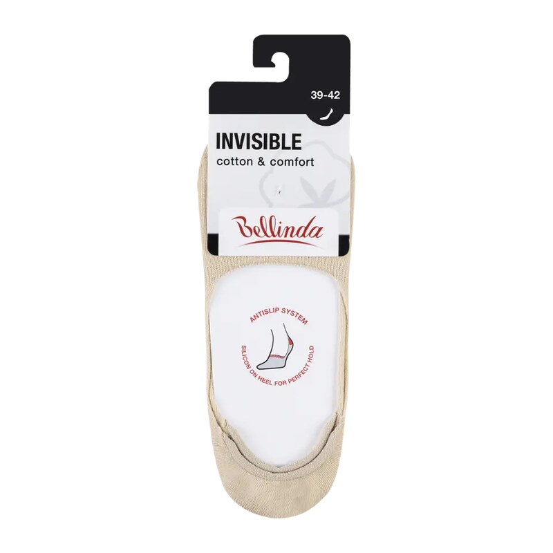 Bellinda Unisex ponožky Invisible, béžové 39/42