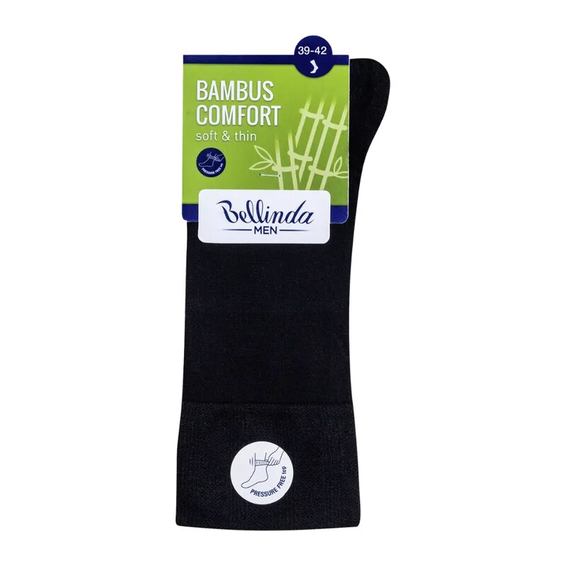 Bellinda Pánské ponožky Bambus Comfort, černé 39/42