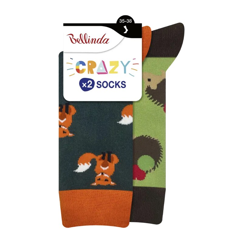 Bellinda Ponožky Crazy 2pack, různé druhy 35/38 2 ks