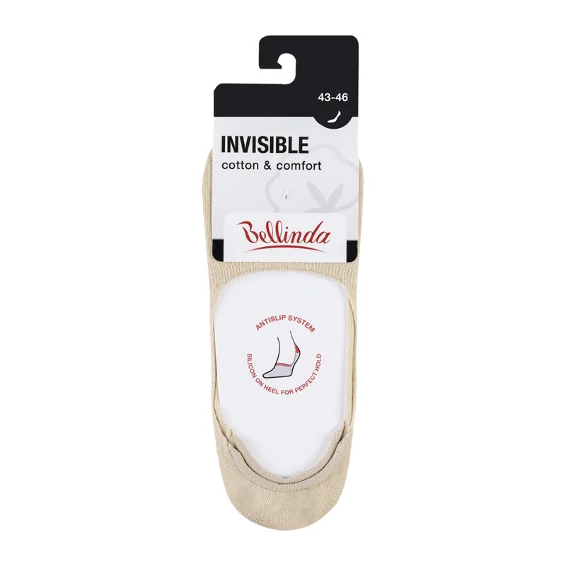Bellinda Unisex ponožky Invisible, béžové 43/46
