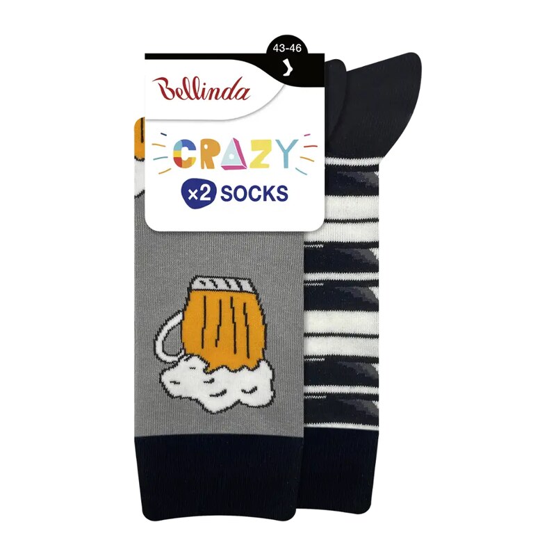 Bellinda Ponožky Crazy 2pack, různé druhy 43/46 2 ks