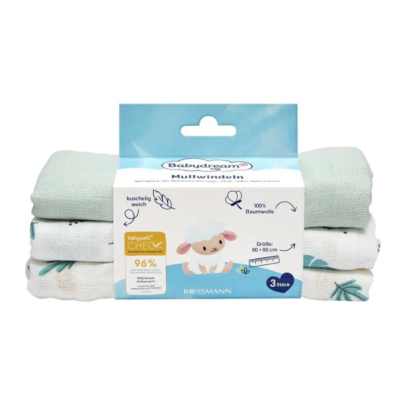 Babydream Pleny bavlněné, různé druhy 3 ks 3 ks
