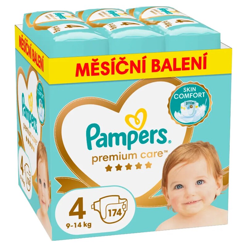 Pampers Pleny Premium Care, 9–14 kg, vel. 4 174 ks 174 ks