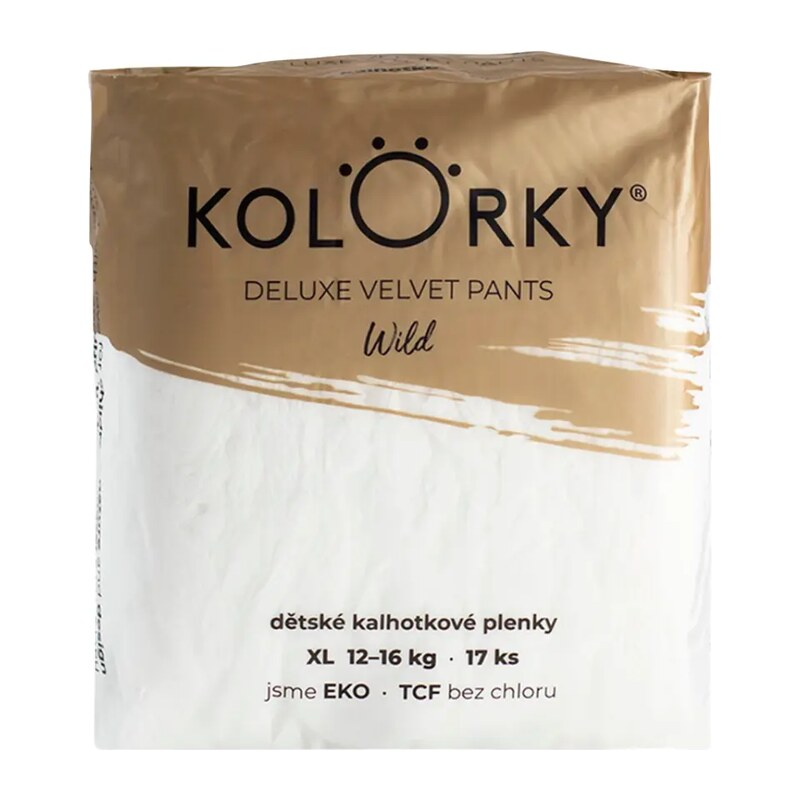 Kolorky Eko plenkové kalhotky Deluxe Velvet, 12–16 kg, vel. XL