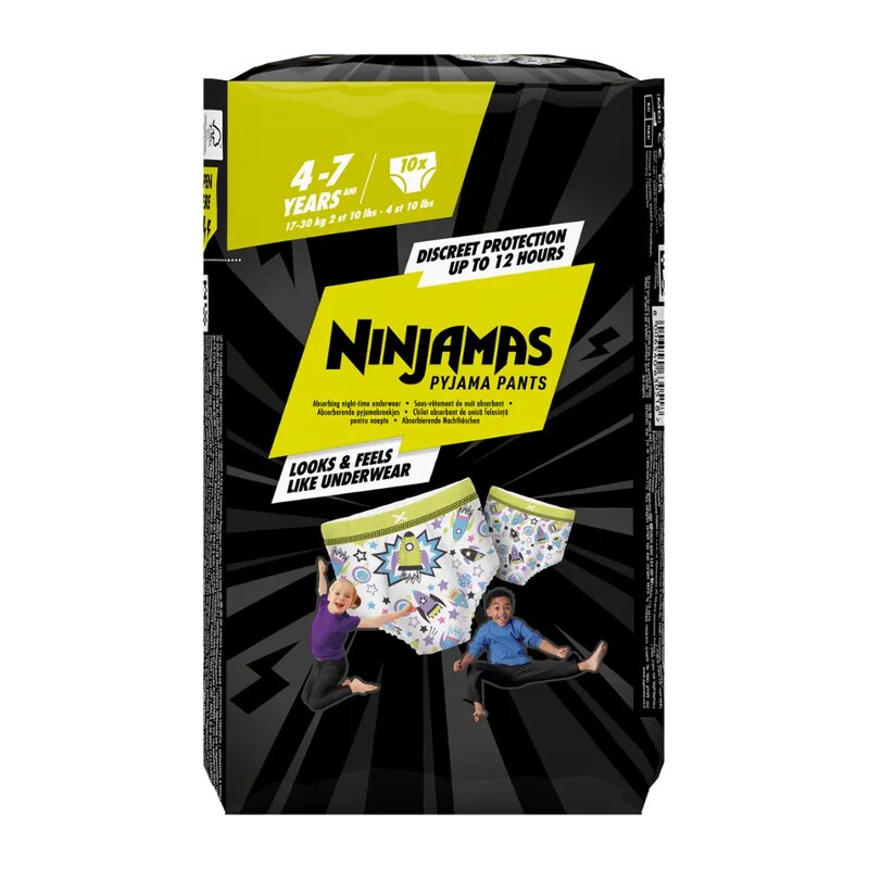 Ninjamas Plenkové kalhotky Kosmické lodě, 17–30 kg, 4–7 let 10