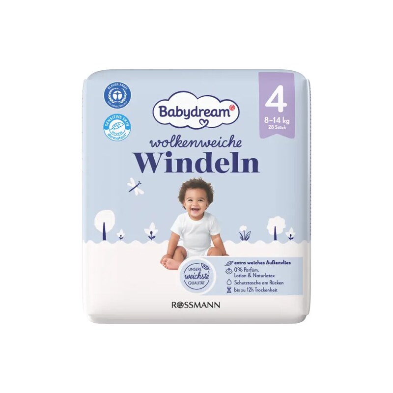 Babydream Pleny Premium Extra Soft, 8–14 kg, vel. 4 28 ks 28 ks
