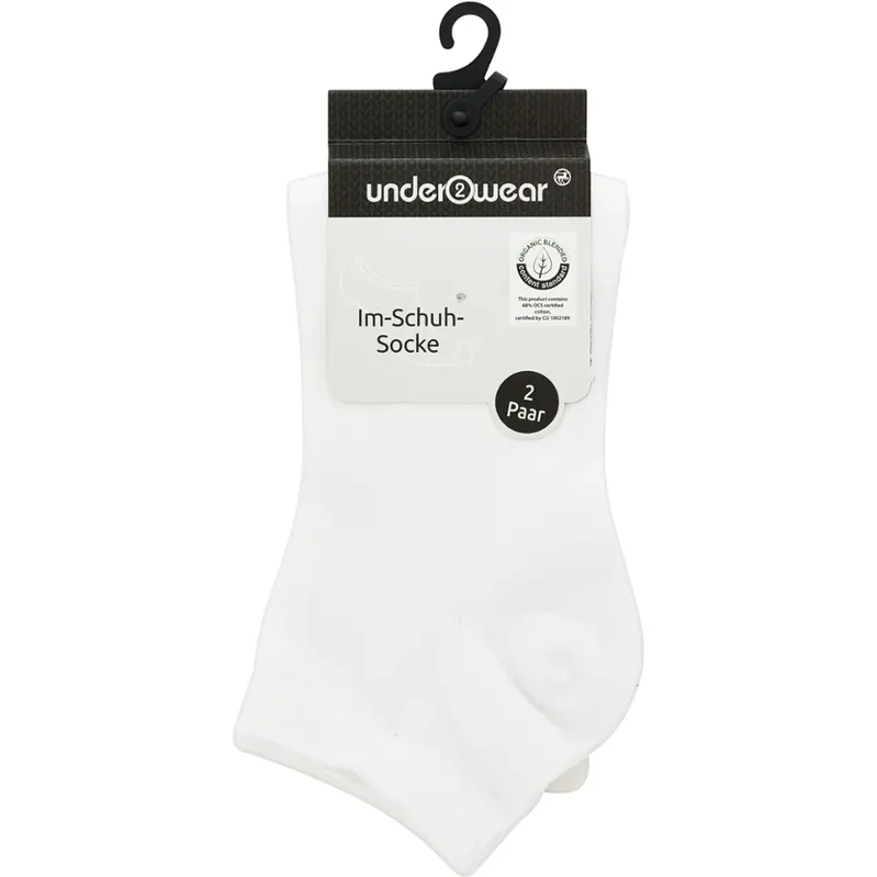under2wear Ponožky nízké 2pack bílé vel. 35/38 2 ks