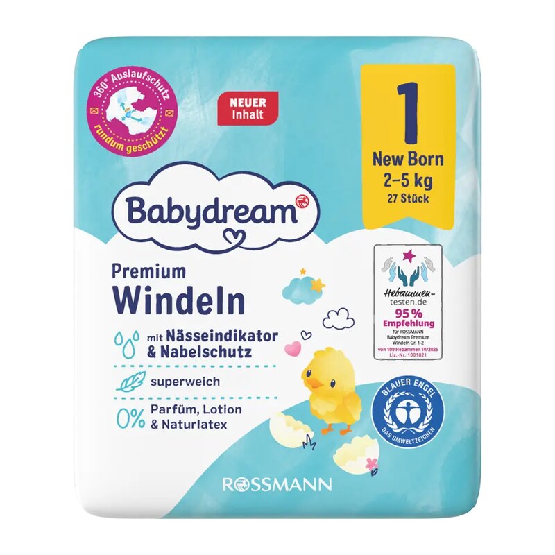 Babydream Pleny Premium Newborn, 2 - 5 kg, vel. 1 27 ks 27 ks
