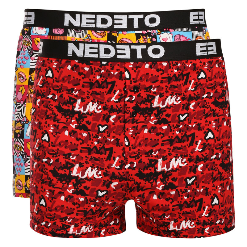 2PACK pánské trenky Nedeto vícebarevné (2NGV08)