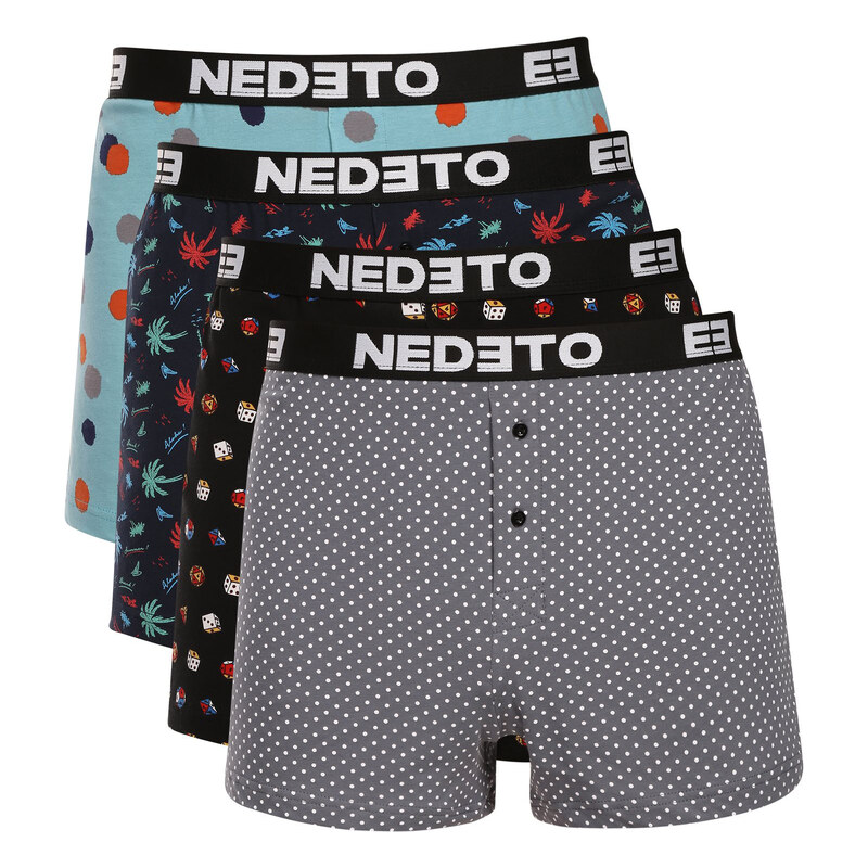 4PACK pánské trenky Nedeto vícebarevné (4NGV04)