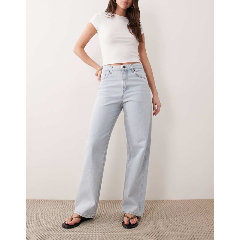 HUGO Blue Leni straight leg jeans in light blue