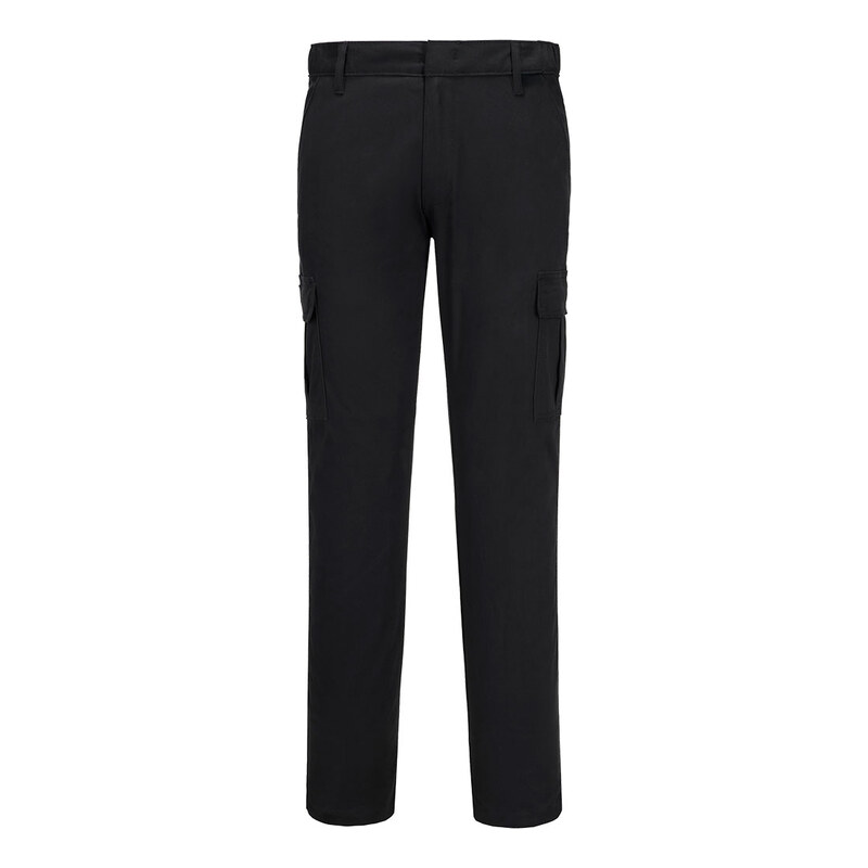 Pánské slim fit strečové kalhoty Portwest Combat S231 - černá