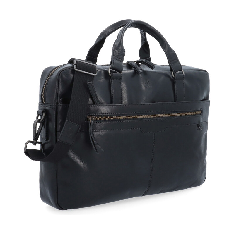 Kožená taška crossbody Poyem černá 2221 Poyem C