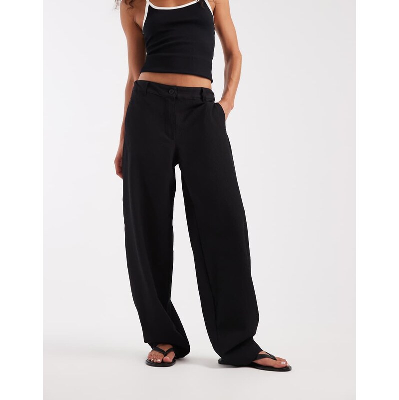 JJXX barrel trousers in black