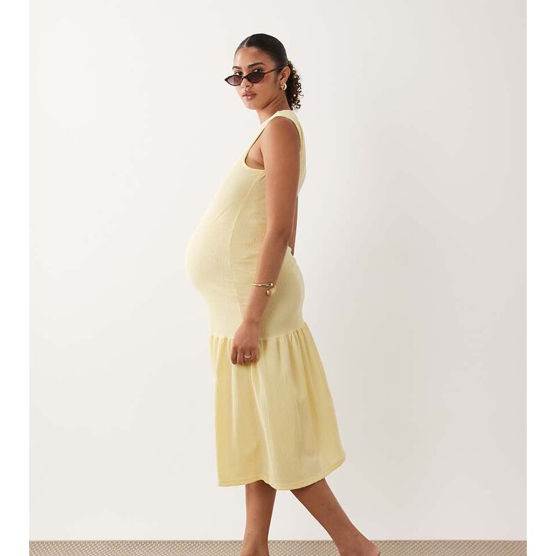 Mama.licious Mamalicious Maternity sleeveless drop hem detail