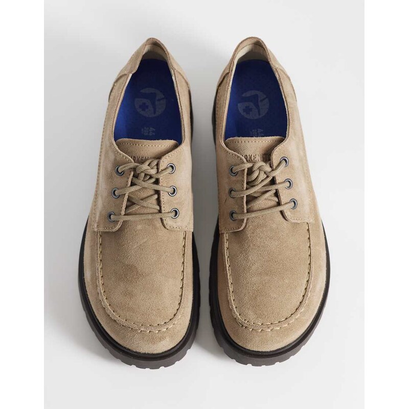 Birkenstock Highwood Moc Toe suede shoes in grey taupe-Neutral