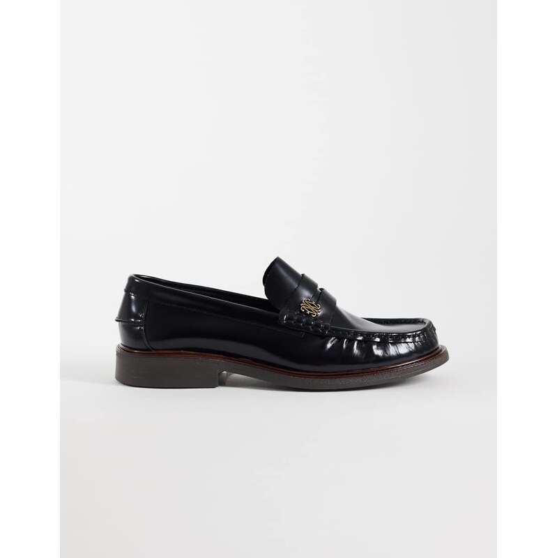 NOAK made in Portugal penny loafers with branded metal hardware