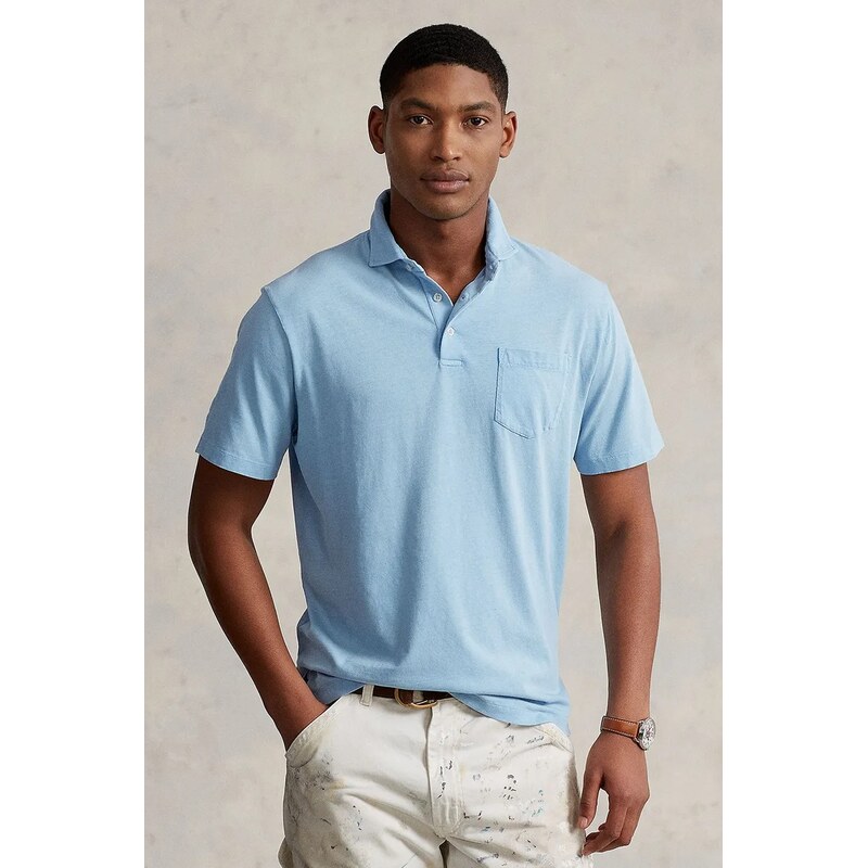 Polo Ralph Lauren Polo tričko se lněnou směsí Polo Ralph Lauren