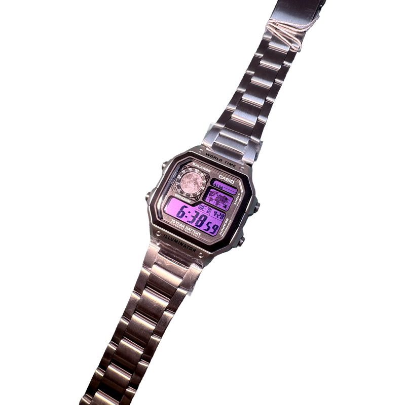 Modial Casio Purple Moon Steel Watch