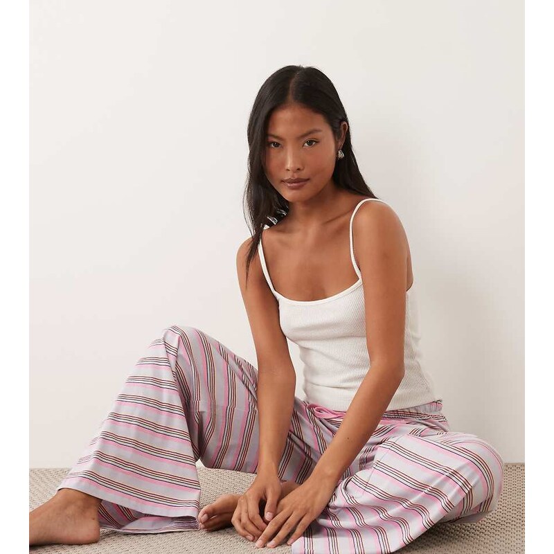 ASOS Petite ASOS DESIGN Petite mix & match cotton pyjama trouser