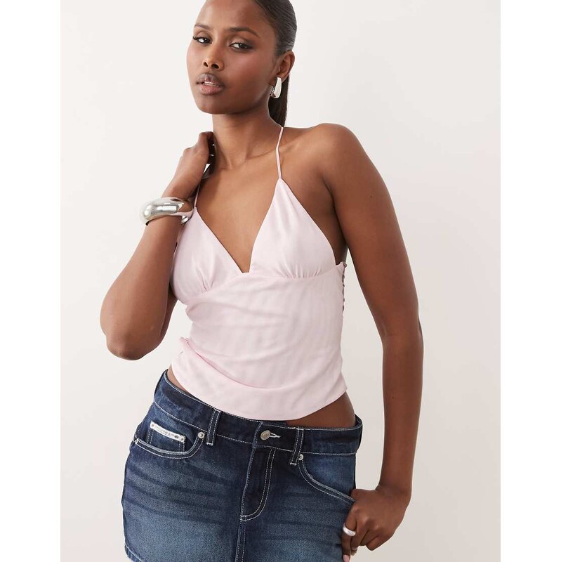 I.AM.GIA Ellery strappy butterfly pattern open back cami top in