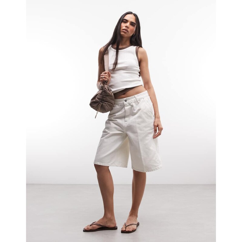 Carhartt WIP nixon single knee shorts in white