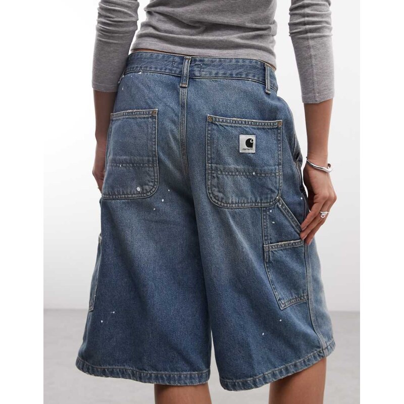 Carhartt WIP nixon loose-fit double knee shorts with paint