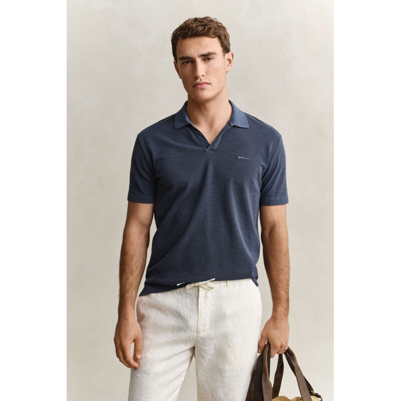 POLOKOŠILE GANT WASHED SLUB SS POLO EVENING BLUE